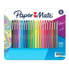 Plumones Paper Mate Marcadores Plumígrafo Flair 20 Pzas