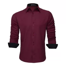 Camisa Social Slim Tecido Macio Fácil De Passar E Lavar