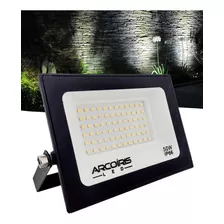 Refletor Led 50w Holofote Bivolt Prova D'água Ip67 Cor Da Carcaça Preto Cor Da Luz Branco-frio 110v/220v