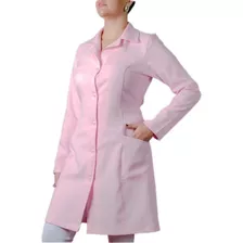 Jaleco Feminino Acinturado Gabardine Rosa Bebe