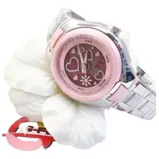 Reloj Dama G-force Lady Love Analogo Digital Acero