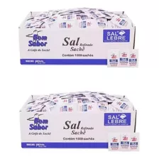 Kit 2 Cx Sal Sache Refinado Bom Sabor 0,8g Lebre 1000 Un