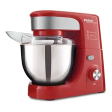 Batedeira Com Pedestal Philco Turbo Inox Php500 Vermelha E Prateada 127 v