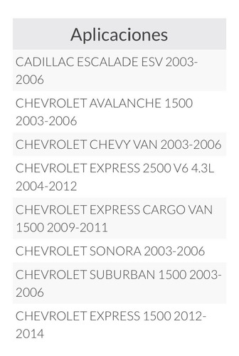 Balata Trasera Chevrolet Express Cargo Van 1500 09-17 Foto 5