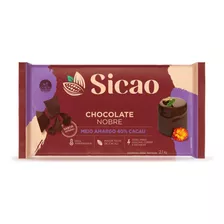 Chocolate Sicao Nobre Meio Amargo 40% Barra 2,1kg