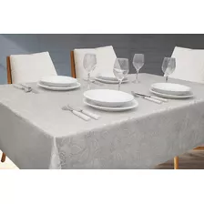 Toalha De Mesa Jacquard 4 Lugares | Admirare Cor Silver