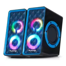 Caixa Caixinha Som Notebook Pc Gamer Led Rgb Potente