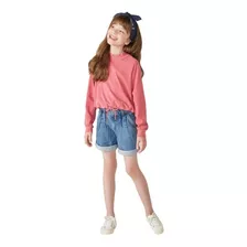 Bermuda Jeans Infantil Menina