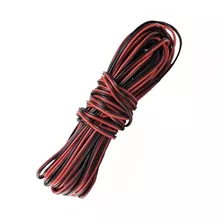 Cable 0.5mm 24 Awg 2 Polos Rojo Negro Luz Led Monocolor X20m