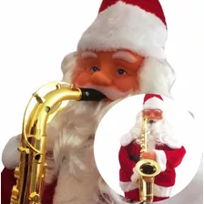 Papai Noel Dançarino E Saxofonista 60cm Sensor De Movimento