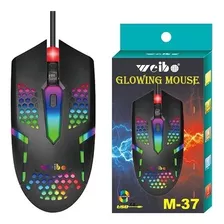 Mouse Gamer Glowing Rgb Weibo Usb Raton Alambrico 