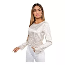 Blusa Hermosa Tela En Satin Fresca Y Moderna