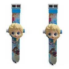 Kit 2x Relógios Infantis Projeta 24 Imagens - Frozen Elsa