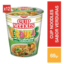 Sopa Instantánea Cup Noodles Nissin Sabor Verduras - 12 Uds
