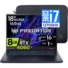 Acer Predator Helios 18 Core I7 13700hx 16gb 1tb Ssd Rtx4060