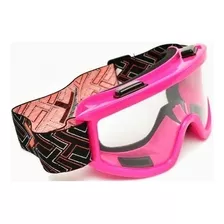 Óculos Motocross Trilha Offroad Mattos Racing Mx Cores Cor Da Armação Pink Cor Da Lente Transparente