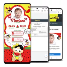 Convite Interativo Com Foto Da Magali - Sistema Confirmação