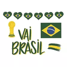 Kit Adesivo Para Decoração De Vitrine - Brasil Copa - 1 Un