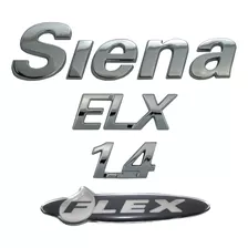 Emblemas Siena Elx 1.4 E Adesivo Flex