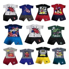 Kit 6 Peças De Roupa Infantil Masculino Menino Atacado Verão