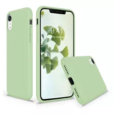 Funda Para iPhone XR, Verde/silicona/resistente/suave