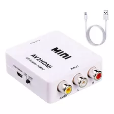 Adaptador Convertidor De Rca A Hdmi Video Full Hd 1080p