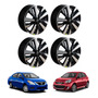 4 Tapones Negro Mate R14 Nissan March Platina Note Clio Apri