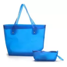 Bolsa Com Necessaire Praia E Piscina De Silicone Zíper Cores