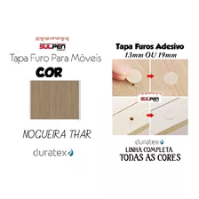 Kit 3 Cartelas Tapa Furo 13mm Pvc- Cor Nogueira Thar Duratex