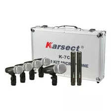 Microfones Bateria Jogo Da Karsect K7c 7 Peças Profissional Cor Preto