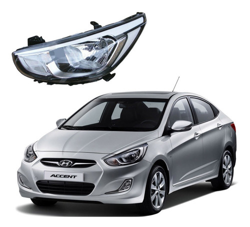 ptico Delantero Hyundai Accent Rb 2011-2015 Foto 5