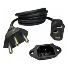 Conector C14 + Cabo Tripolar Panelas Elétricas Nks Diversas 