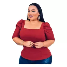 Blusinha Feminina Plus Size!! Manga Princesa!! 46 Ao 54! Top