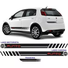 Acessorios Adesivos Fiat Punto Lateral E Traseira Kit