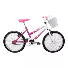 Bicicleta Infantil Infantil Tk3 Track Cindy Aro 20 14.5 Freios V-brakes Cor Branco/rosa