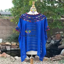 Blusa/huipil Artesanal Bordado A Mano Rococo - Chiapas Mex.