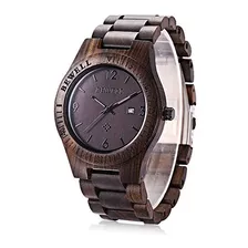 Bewell W086b Reloj De Madera Para Hombres Reloj Analógico De