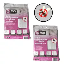 Kit 2 Tela Mosquiteira Janela Velcro Ajustável Anti Insetos