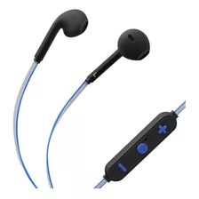 Audífonos Steren Aud-7000caz Bluetooth Con Cable Reflejante Azul 