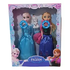 Boneca Frozen Falante Musical Kit Com 2 Ana E Elsa Princesas