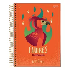 Caderno Harry Potter Fawkes Jandaia 10 Materias 200 Folhas