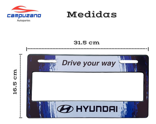 Par De Marco Portaplacas Hyundai Foto 5