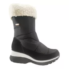 Bota Com Lã Ushuaia Nobuck Com Nylon Preto Forrada Com Lã