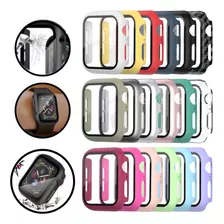 Capa Para Apple Watch 2 3 4 5 6 7 8 Iwo Vidro Temperado Case