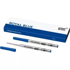 Refil Caneta Mont Blanc Esferográfica Ballpoint Azul F Cx/2 Cor Do Exterior Royal Blue