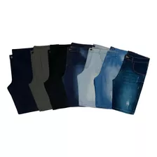 Kit 7 Bermudas Jeans Masculina Sarja Plus Size Brim 48 Ao 58