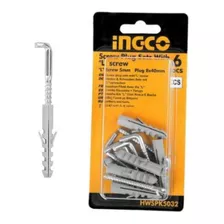 Set De Tornillo Escuadra Con Tarugo 6pzs Ingco