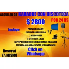 Alquiler De Karaoke Con Discoteca Por 24 Horas