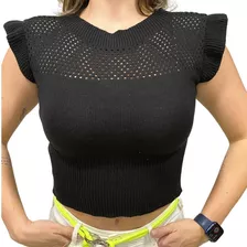 Blusinha Blogueira Tricot Modal Moda Feminina 