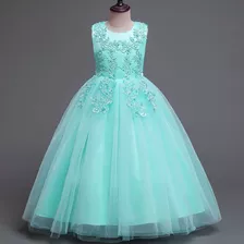 Vestido De Novia De Malla Esponjosa Para Niños Princesa